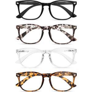 BLS BLUES Reading Glasses for Women for Home, Office & Driving - HD Clear Readers with Blue Light Blocking Protection