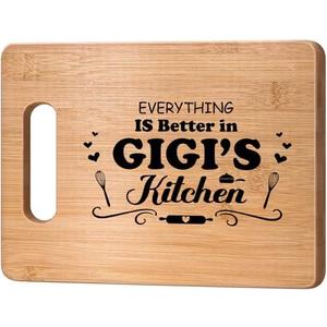 Gigi Gifts, Gigi Gifts for Grandma, Mothers Day Gifts for Gigi, Gigi Gifts from Granddaughter Grandson, Best Gigi Ever Gifts, Personalized Gigi Engraved Bamboo Cutting Board Gifts for Birthday, Christmas