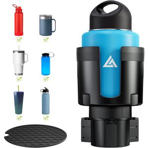 AUJEN Cup Holder Expander for Car - Upgraded Extender Cup Holder w/Offset Option, Adjustable Car Cup Holder Expander, Versatile Car AccessoriesLarge Bottles & Big Drinks1 Pieces
