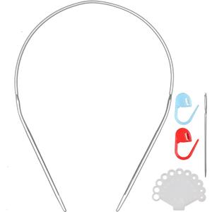 Stainless Steel Circular Knitting Needles Size 3 16inch Length Sweater Circular Needle for Handmade Projects DIY Knitting Size 3 (3.25mm)