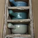 MONITO 16 Oz French Onion Soup Bowls, Ceramic Soup Bowls with Handles, Stackable Soup Crocks Oven Safe for Chili, Beef Stew, Cereal,Casseroles Microwave & Dishwasher Safe, Set of 4 (Earthy Tones)