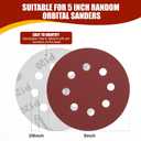 YNZDRWA 70 PCS 5 Inch Sanding Discs, 40 80 120 180 240 320 400 600 800 Grit Hook and Loop Sandpaper for Random Orbital Sander