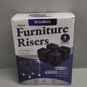 Bed Risers Furniture Risers Heavy-Duty Rectangular Adjustable Block Lift to 3 inches and 4.3 inches Desk, Sofa, Chair Legs, Refrigerator, Washing Machine Support up to 4000 pounds (Black-square)