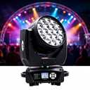 JCYWFLODY 19x15W Moving Head Light for Stage Lighting Effect, RGBW 4-in-1 LED Stage Light with Zoom Beam Wash, Auto DMX Control DJ Lights for Parties Wedding Disco Music Nightclub Show Bar, 1 Pack