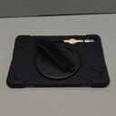 SEYMAC Case for Samsung Galaxy Tab S11 5G 2025 11 Inch, Heavy Duty Shockproof Protective Case with Screen Protector, 360 Rotating Stand, Hand/Shoulder Strap and Pen Holder, Black