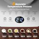 Electric Tea Kettle with Infuser, 1.5L Glass Water Boiler with Temperature Control, 24H Keep Warm & Auto Shut-Off, White