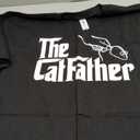 The Catfather - Funny, Cute Cat Father Dad Owner Pet Kitty Kitten Fun Humor T-Shirt XL
