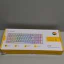 HUO JI E-Yooso Creamy Mechanical Keyboard Wired, Hot Swappable, Pre-lubed Linear Switches, Gasket Structure with Sound Dampening Foam, RGB Backlit, 99 Keys Custom Gaming Keyboard for PC/Mac,White