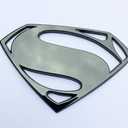 Fan Emblems Superman 3D Car Badge - Batman v Superman: Dawn of Justice Logo (Black Chrome)