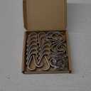 24PCS Silver Zinc Coat Hooks, Wall Mounted, Heavy Duty, Rust Resistant, 24 Hooks, 48 Screws, 25 lbs Weight Capacity