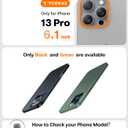 TORRAS Slim Fit for iPhone 13 Pro Case 6.1 Inch, Never Yellowing, Hard PC Ultra Thin Phone Case Super Lightweight Matte Protective, Space Black