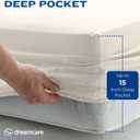 DREAMCARE King Size Sheets Set - Cooling Bed Sheets - 4pcs Set - up to 15" Deep Pocket King Sheet Set Soft & Long Lasting Cooling - 100% Fine Brushed Polyester with Side Pocket - Ivory