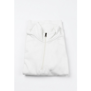 Long Sleeve Cotton Sweater, Small, White