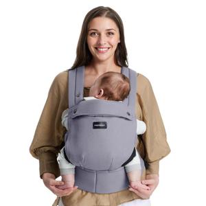 Momcozy Baby Carrier - Ergonomic, Cozy and Lightweight Carrier for 7-44lbs, Effortless to Put On, Ideal for Hands-Free Parenting, Enhanced Lumbar Support, Purehug for Infant to Toddler, Light Purple