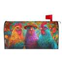 Taekifiyy Country Farm Chicken Mailbox Covers Magnetic Letterbox Covers 21x18 Inch for Garden Outdoor Decoration