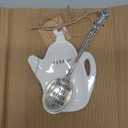 Mud Pie Caffeine Coffee Spoon Rest, White