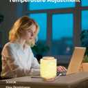 Touch Night Light, Portable Table Lamp with 3 Color Modes & Stepless Dimming, Lightweight Bedside Lamp for Bedroom, Nursery, Office