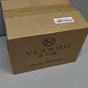 Vlando Automatic Double Watch Winder for Men - Watch Winder Box with Jewelry Organizer Tray for Father Husband Dad, Japanese Quiet Motor, LED Light, Adjustable Watch Pillows - Black (Grey)