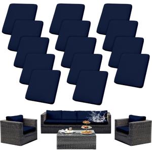 Outdoor Cushion Covers Set,14PCS Waterproof Patio Furniture Couch Seat Slipcovers, Replacement for Sofa Sectional Chair(CoverOnly) (Navy Blue)