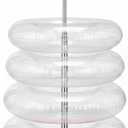 MorningRo Pool Float Storage Rack Pool Float Holder Stainless Steel Equipment Holder Water Filling Base Portable Scalable Outdoor Rack for Swimming Outdoor Storage(13 x 78 in,Pink)