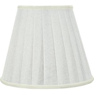 Aspen Creative 33112 Small Pleated Empire Shape Chandelier Clip-On Lamp Shade, White, 3" Top x 5" Bottom x 4-1/4" Slant