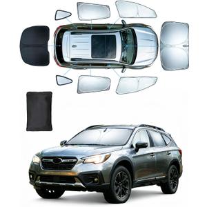 Front Rear Side Window Covers for Outback 2020-2025 7 PCS | Windshield Sunshade Accessories Full Window Sun Shades Fixed Sun Visor Blocker Privacy Car Keep Car Cool