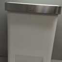 simplehuman 45 Liter / 12 Gallon Rectangular Kitchen Step Trash Can with Soft-Close Lid, White Plastic