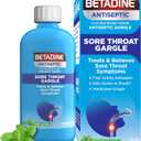 Betadine Sore Throat Relief Gargle, 8 Oz, Fast Acting Antiseptic with Povidone-Iodine 0.5%, Sore Throat Medicine, Mint Flavor