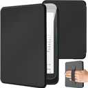 Case for 7" Kindle Paperwhite 12th Generation 2024 and Kindle Color soft Signature Edition, Slim Lightweight PU Leather Kindle Paperwhite Cover with Auto Sleep/Wake and Hand Strap, Black