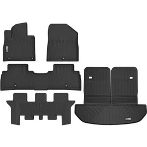 Floor Mats & Cargo Liner for KIA Sorento 2020 2019 2018 2017 2016,1st & 2nd & 3rd Row with Trunk mat Full Set, TPE All Weather Mats(Only Fits 7 Passenger Models)