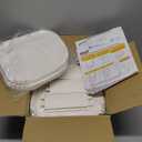 5 Tier Vertical Shoe Rack, Stackable Narrow Shoe Rack Organizer for Entryway Closet Corner, Free Standing Shoe Rack Tower Shelf, Space Saving, Curved, Off White, 2-Pack