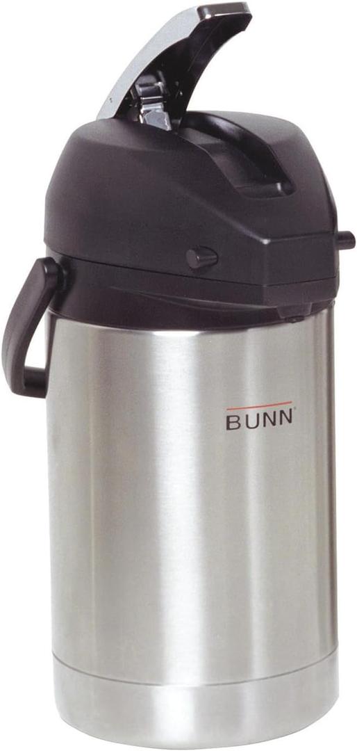BUNN 2.5 Liter Lever-Action Airpot, Stainless Steel, 32125.0000