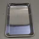 New Star Foodservice Commercial-Grade 18-Gauge Aluminum Sheet Pan/Bun Pan (9 2/3 W x6 2/3 L x1 H (1/8 size))