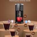 Electactic Single Serve Coffee Maker, 2 in 1 Kcup Pod & Ground Coffee Brewer, 40 Oz Removable Water Tank, 5 Brew Sizes 6-14 Oz, Self-cleaning Fast Heating Coffee Machine for Home Office