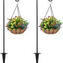 BESPORTBLE 2 Pcs Iron Floor Plug Shepherd Hook Hanging Hook Heavy Duty Hanger House Plants Plant Stand Hanger Shepherds Lanterns Garden Hanging Holder Outdoor Wall Mount Lawn lamp