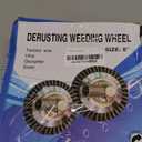 8 Inch Steel Wire Weed Wheel Brush Cutter Trimmer Head, Universal Weed Eater Attachments, Unbreakable Wired Trimmer Blade for Weed, Moss, Rust Removal on Lawn, Patio, Driveway