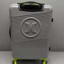 Hurley Torx Hardside Spinner Luggage, Light Grey Neon, Carry-On 21-Inch