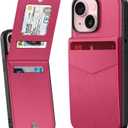 Bemal for iPhone 13 Mini Wallet Case, Built-in Card Holder, RFID Blocking, PU Leather Kickstand, Magnetic Closure, Durable Shockproof Phone Cover for Women and Men, Hot Pink