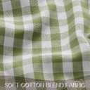 Romanstile Gingham Ruffled Tablecloth Rectangle - Waterproof Linen Cotton Checkered Table Cloth, Outdoor Plaid Table Cover for Picnic, Camping, Party - 60 x 84 Inch, Sage