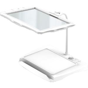 Desktop Low Vision Digital Magnifier, HD Display Electronic Reading Aid, 4X Zoom, Touch Dimming, Rechargeable Design, for Reading, Writing, Viewing Maps(White)