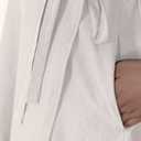 Women's Linen Wrap Skirt Casual Maxi Skirt Vintage A line Linen Skirt (White, M)