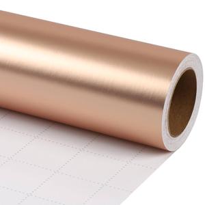 LaRibbons Christmas Wrapping Paper, Matte Metal Champagne Solid Color Paper Roll - 30 Inch x 33 Feet (82.5 sq. ft. ttl.) Gift Wrapping Paper for Christmas, Wedding, Birthday, Baby Shower