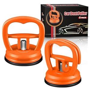 ALASMOYER Car Dent Puller, 2PCS Car Dent Remover Tools for Car Dent Repair, Glass, Screen, Tiles & Objects Moving, Orange