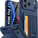 Oneagle Wallet for iPhone 17 Pro Max Case with Card Holder (4-5 Cards) [RFID Blocking] [Screen Protector] Full Camera Protection, with Kickstand 15FT Shockproof Heavy Duty Case for iPhone 17 Pro Max