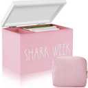 Tampon Holder and Feminine Products Organizer for Bathroom, Shark Week Storage, Dispenser, Farmhouse Container, Accessories Box for Girl Stuff