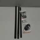 Curtain Rods for windows  Decorative Curtain Rod Set, Matte Black Splicing Heavy Duty Metal Curtain Rod with Brackets (35-47")