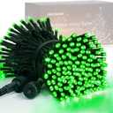 JMEXSUSS 200 LED Christmas Lights Outdoor, 66ft Connectable Green String Lights Plug in, 8 Modes Waterproof Green Lights for St Patrick's Day Outside Indoor Yard Tree Fence Rail Halloween Xmas Decor