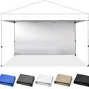 CROWN SHADES SunWall Silver Coated for 12x12 Pop up Canopy Tent, 1 Pack Sidewall Only with Silver Coating (1 Pack, White)