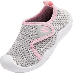 GUBARUN Toddler Girls Boys Sneakers Kids Lightweight Tennis Shoes Breathable(Grey Pink-5 Toddler)