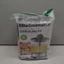 Elite Gourmet ETS740 BPA-Free Electric Citrus Juicer with 2 Cones, Compact, Large Volume, Pulp Control, Oranges, Lemons, Limes, Grapefruits with Easy Pour Spout, 1.2L, Black/Stainless Steel